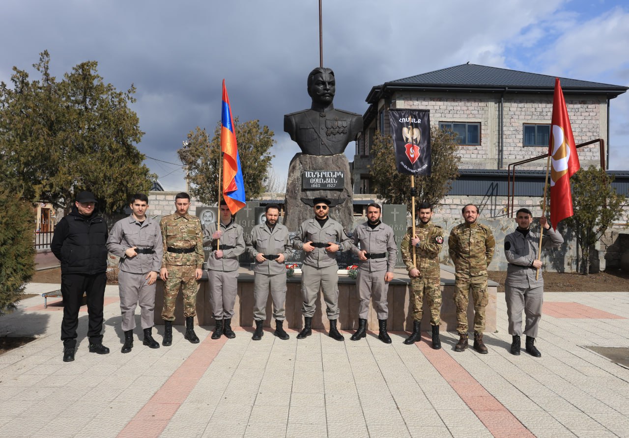 Our rally today in the village of Jrahovit...