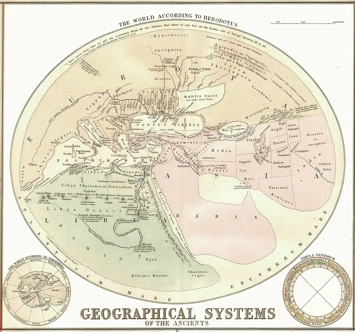 The world according to the world famous historian Herodotus, where Armenia is represented as the center of the world...