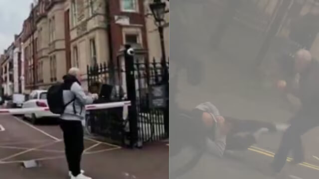 In London, a White Englishman burned the Quran in front of the Turkish embassy...