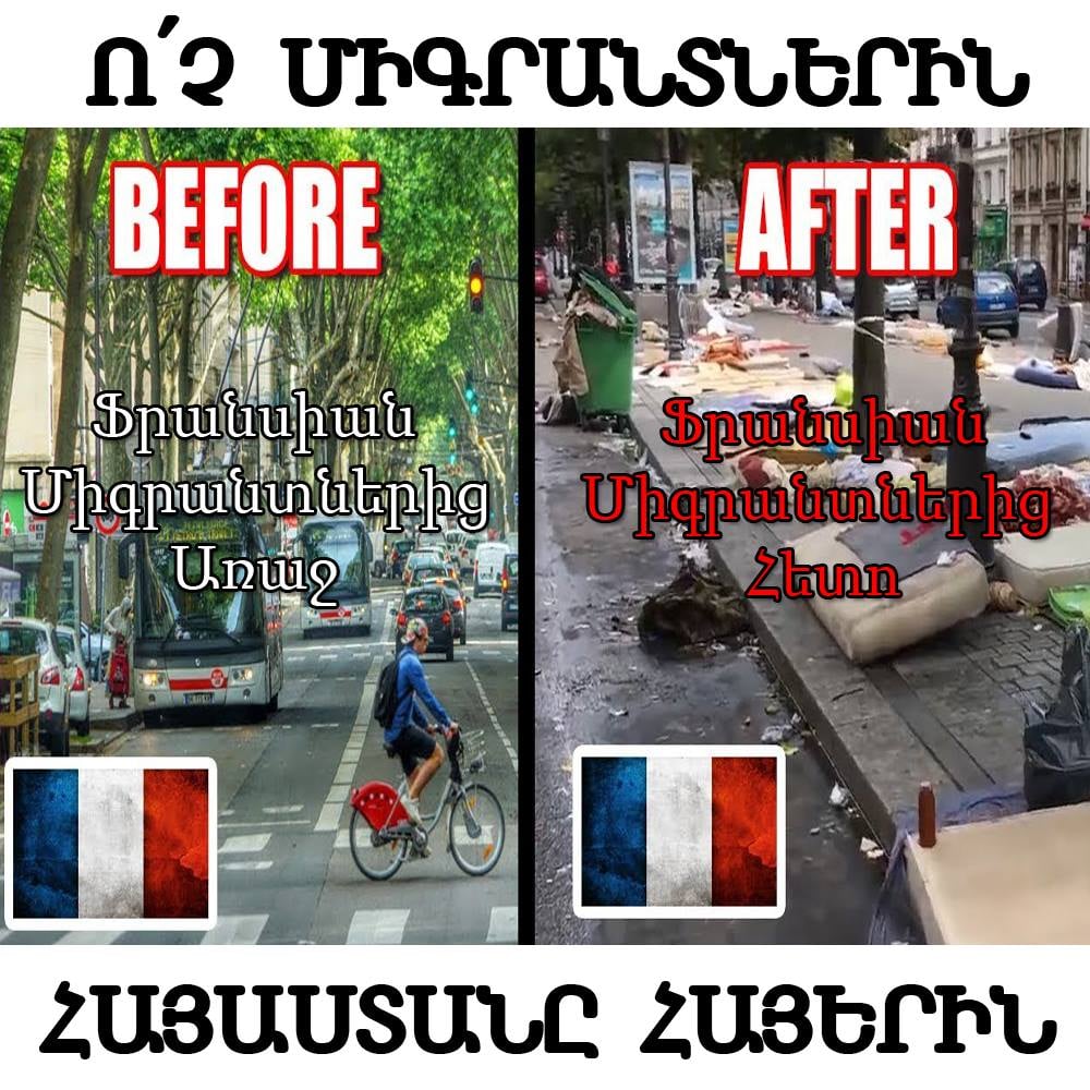 Whoever supports the immigration into Armenia is either an enemy or a traitor to our nation.
