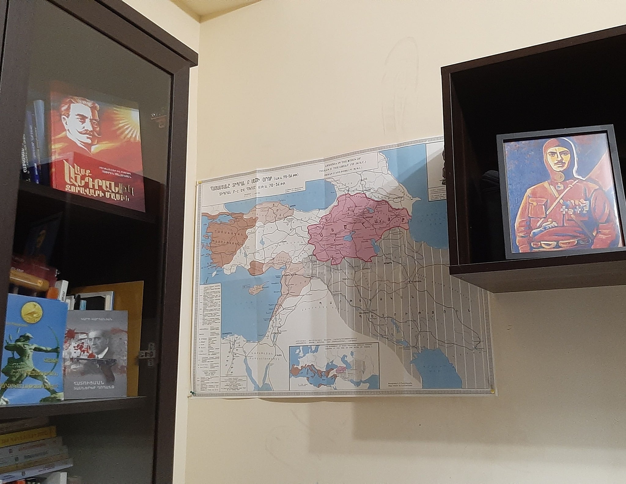 In front of my work desk, so I never forget the ultimate goal.
