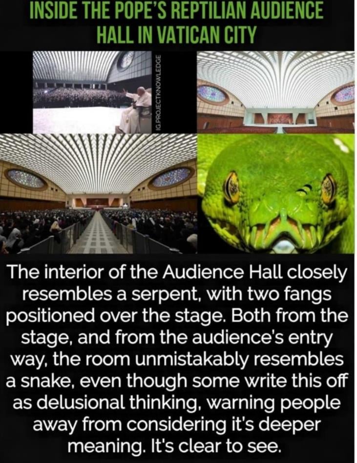 Հռոմի Պապի սատանայական դահլիճը Վատիկանում....