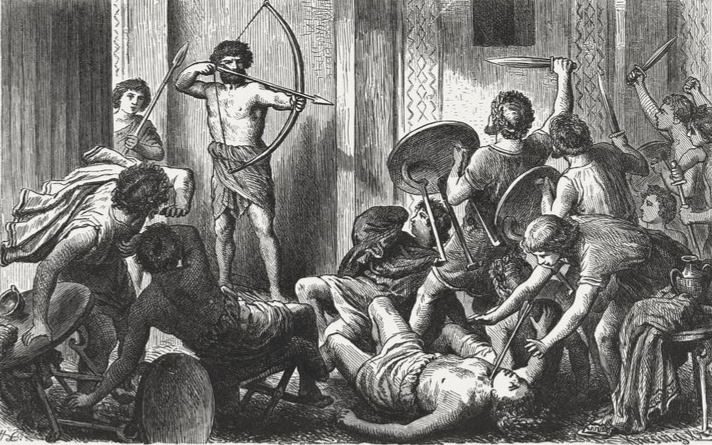 Երբ Ոդիսևսը հետ վերադարձավ տուն....