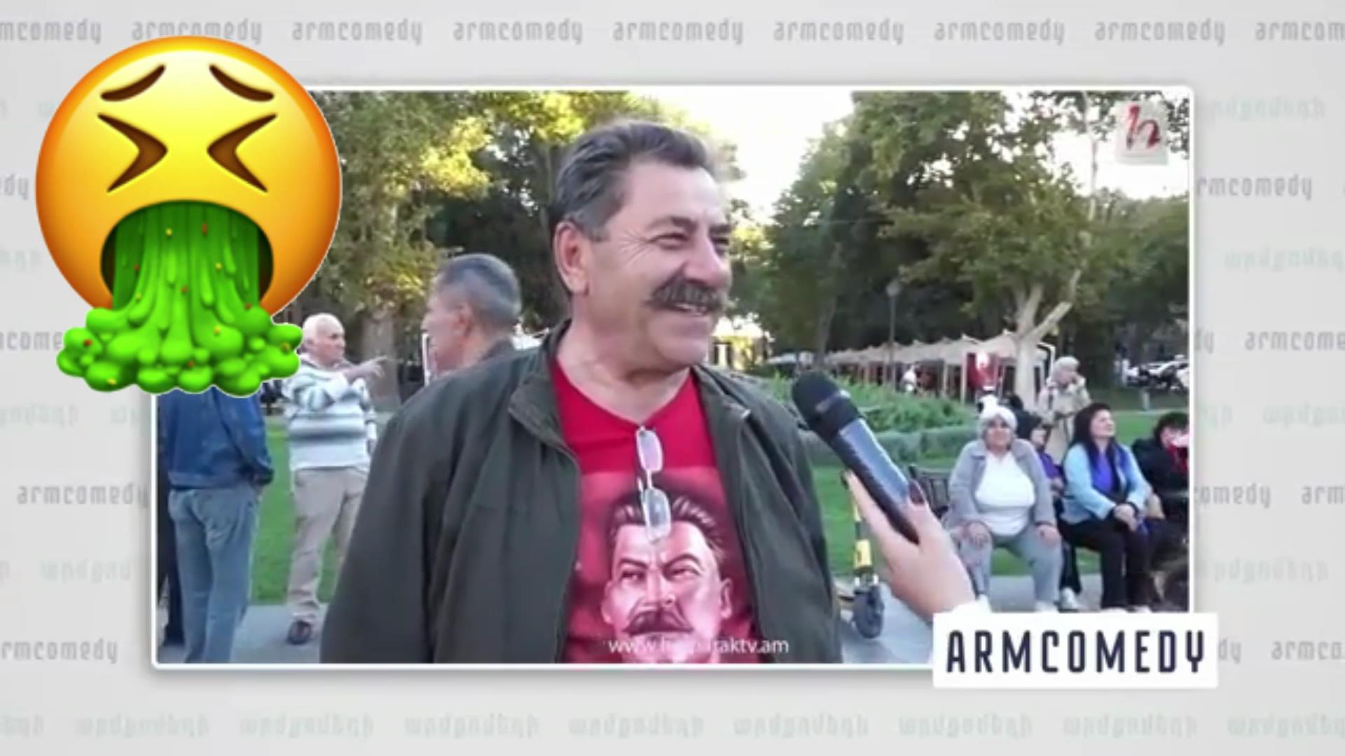 Եվ նման մարդիկ կարողանում են Երևանի հրապարակում  հանգիստ ման գալ բո*ի տղա ցեղասպան բռնապետ Ջուղաշվիլու պատկերով շապիկ հագած...