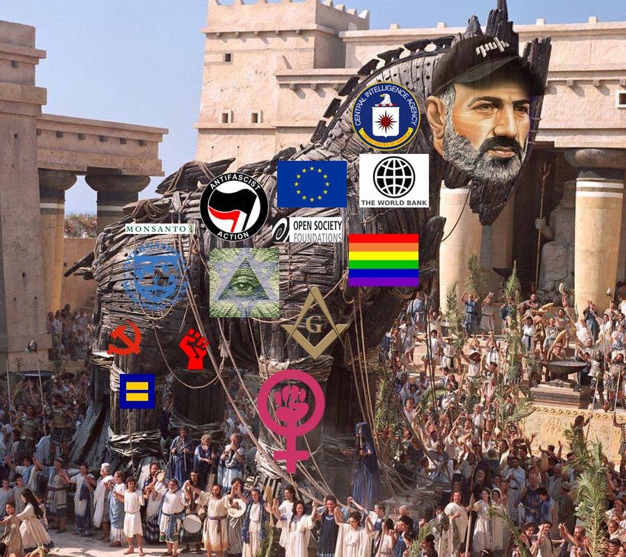 Ահա այսպես կարելի է մեկ նկարով ներկայացնել ջհուդամասոնական «թավշա հեղափոխությունը»....